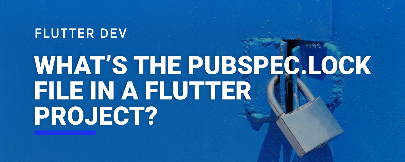 What is the Flutter pubspec.lock file?