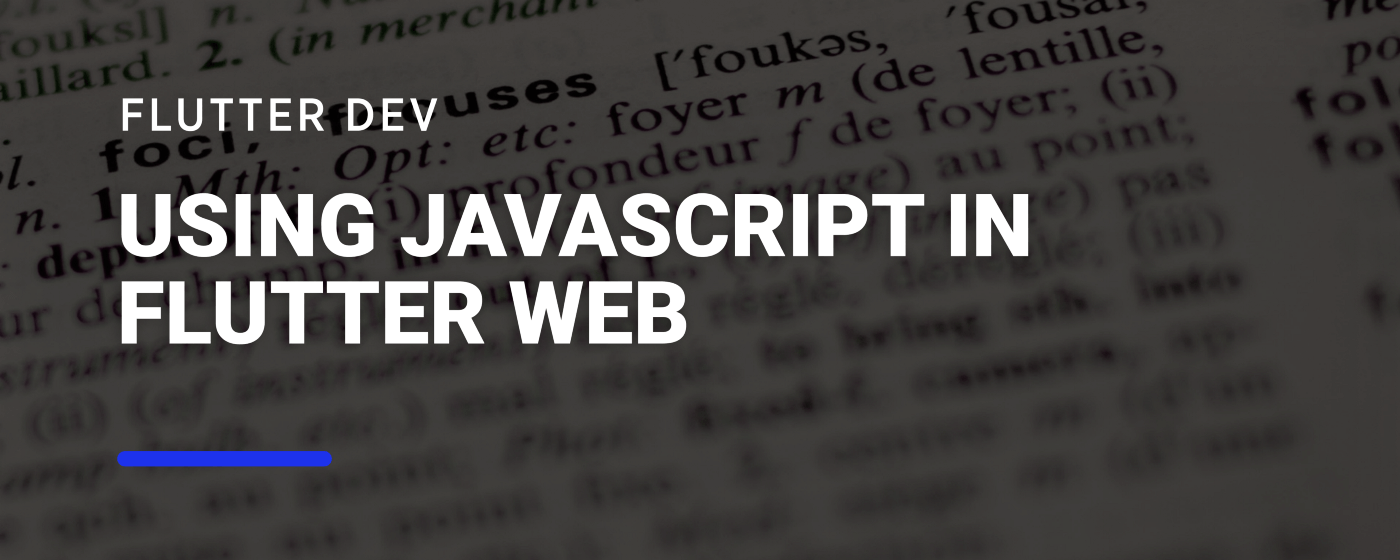 Using JavaScript Code in Flutter Web