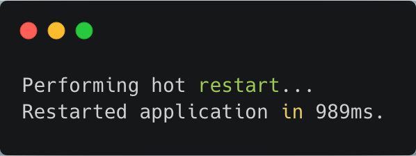 Hot restart