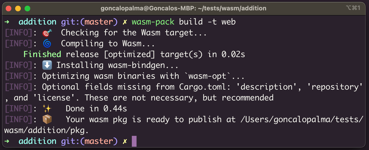 Compiling Wasm module